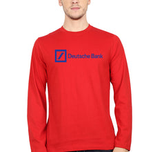 Load image into Gallery viewer, Deutsche Bank Full Sleeves T-Shirt for Men-Red-Ektarfa.online
