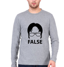 Load image into Gallery viewer, Dwight Schrute Full Sleeves T-Shirt for Men-Grey Melange-Ektarfa.online
