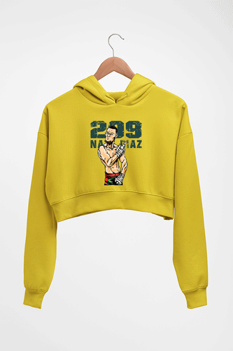 Nate Diaz UFC Crop HOODIE FOR WOMEN-Mustard Yellow-Ektarfa.online