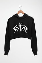 Load image into Gallery viewer, Satan Crop HOODIE FOR WOMEN-Black-Ektarfa.online
