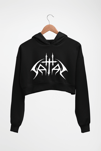 Satan Crop HOODIE FOR WOMEN-Black-Ektarfa.online