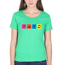 Load image into Gallery viewer, Badminton T-Shirt for Women-Flag Green-Ektarfa.online

