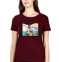 Load image into Gallery viewer, Vijender Singh T-Shirt for Women-Maroon-Ektarfa.online
