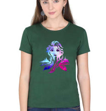 Load image into Gallery viewer, Frozen Elsa T-Shirt for Women-Dark Green-Ektarfa.online
