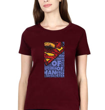 Load image into Gallery viewer, Superman Superhero T-Shirt for Women-Maroon-Ektarfa.online
