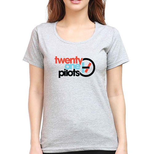 Twenty one pilots T-Shirt for Women-Grey Melange-Ektarfa.online