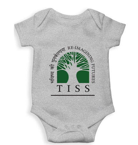 Tata Institute of Social Sciences (TISS) Kids Romper For Baby Boy/Girl-0-5 Months(18 Inches)-Grey-Ektarfa.online