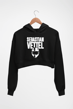 Load image into Gallery viewer, Sebastian Vettel F1 Crop HOODIE FOR WOMEN-Black-Ektarfa.online
