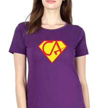 Load image into Gallery viewer, Chartered Accountants(CA) T-Shirt for Women-Purple-Ektarfa.online

