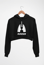 Load image into Gallery viewer, Runner Running Crop HOODIE FOR WOMEN-Black-Ektarfa.online
