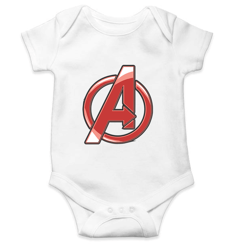 Avenger Logo Kids Romper Kids Romper For Baby Boy/Girl-0-5 Months(18 Inches)-White-Ektarfa.online