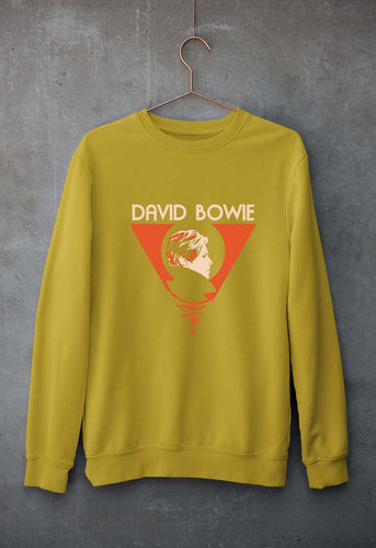 David Bowie Unisex Sweatshirt for Men/Women-Mustard Yellow-Ektarfa.online