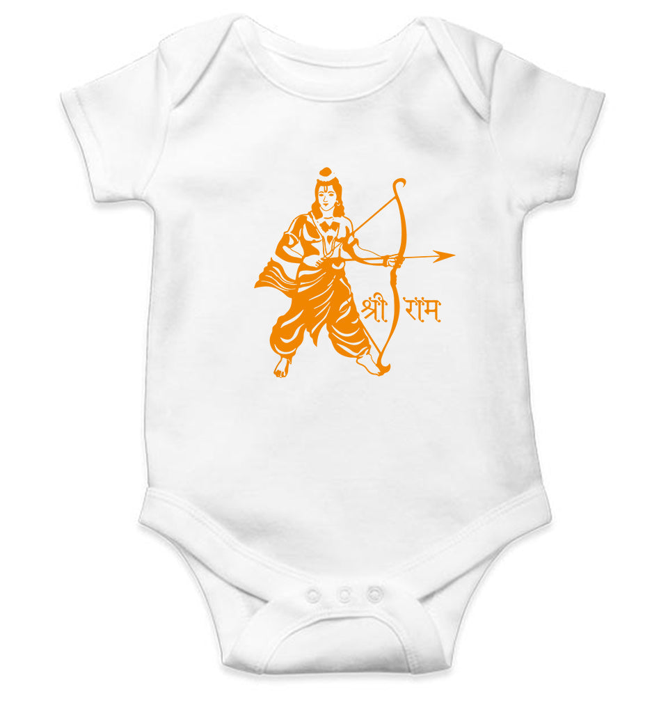 RAMJI Shree Ram Kids Romper Kids Romper For Baby Boy/Girl-0-5 Months(18 Inches)-White-Ektarfa.online