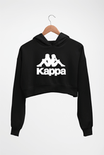 Load image into Gallery viewer, Kappa Crop HOODIE FOR WOMEN-Black-Ektarfa.online
