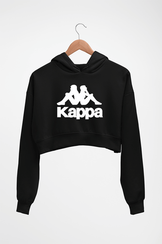 Kappa Crop HOODIE FOR WOMEN-Black-Ektarfa.online