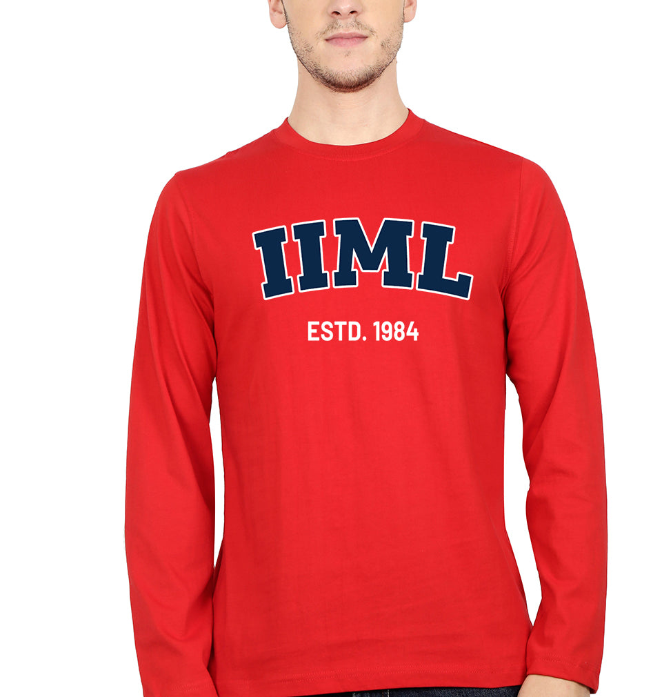 IIM Lucknow Full Sleeves T-Shirt for Men-Red-Ektarfa.online