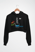 Load image into Gallery viewer, Element Bong Crop HOODIE FOR WOMEN-Black-Ektarfa.online
