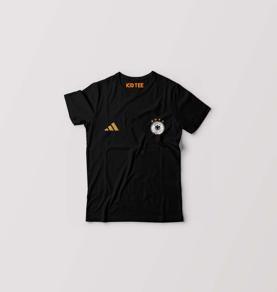 Germany Football Kids T-Shirt for Boy/Girl-Black-Ektarfa.online