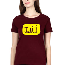Load image into Gallery viewer, Jack u T-Shirt for Women-Maroon-Ektarfa.online
