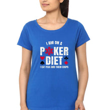 Load image into Gallery viewer, Poker T-Shirt for Women-Royal Blue-Ektarfa.online
