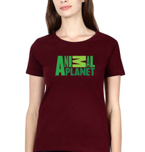 Load image into Gallery viewer, Animal Planet T-Shirt for Women-Maroon-Ektarfa.online
