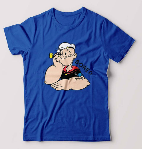 Popeye T-Shirt for Men-Royal Blue-Ektarfa.online