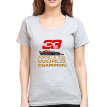 Load image into Gallery viewer, Max Verstappen F1 World Championship T-Shirt for Women-Grey Melange-Ektarfa.online
