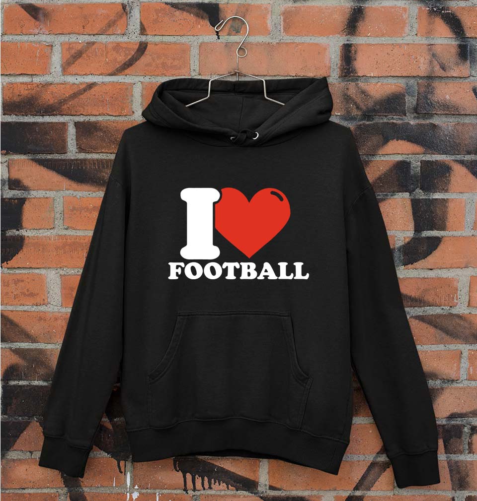 I Love Football Unisex Hoodie for Men/Women-Black-Ektarfa.online