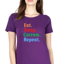 Load image into Gallery viewer, Carrom T-Shirt for Women-Purple-Ektarfa.online
