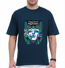 Load image into Gallery viewer, Trippy Stoner Psychedelic Oversized T-Shirt for Men-Petrol Blue-Ektarfa.online

