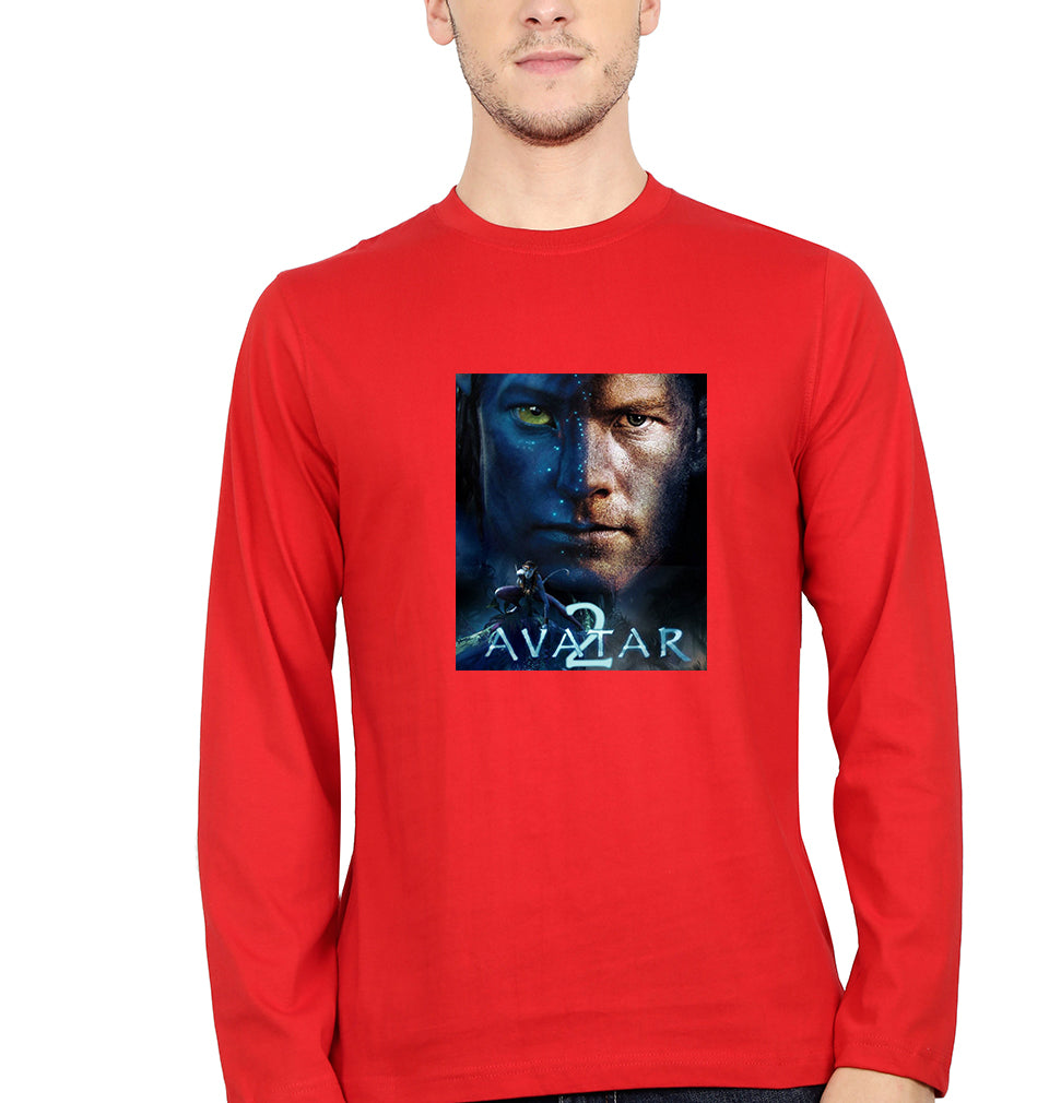 Avatar Full Sleeves T-Shirt for Men-Red-Ektarfa.online