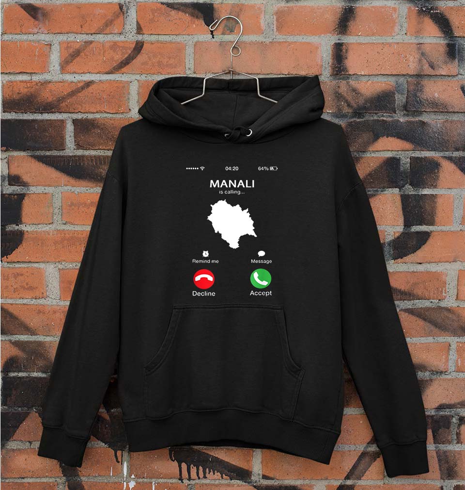 Manali Calling Unisex Hoodie for Men/Women-Black-Ektarfa.online