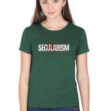 Load image into Gallery viewer, Secularism T-Shirt for Women-Dark Green-Ektarfa.online
