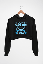 Load image into Gallery viewer, Swim Crop HOODIE FOR WOMEN-Black-Ektarfa.online
