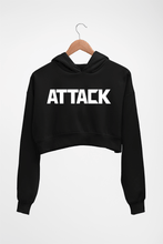 Load image into Gallery viewer, Attack Crop HOODIE FOR WOMEN-Black-Ektarfa.online
