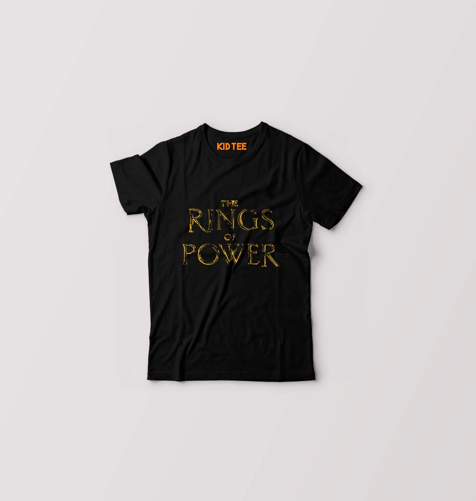 The Rings of Power Kids T-Shirt for Boy/Girl-Black-Ektarfa.online