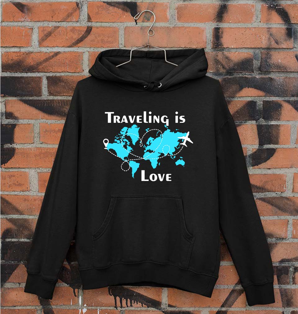 Traveling is Love Unisex Hoodie for Men/Women-Black-Ektarfa.online