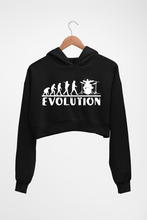 Load image into Gallery viewer, Drummer Evolution Crop HOODIE FOR WOMEN-Black-Ektarfa.online
