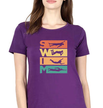 Load image into Gallery viewer, Swimming T-Shirt for Women-Purple-Ektarfa.online

