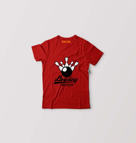 Bowling Champion Kids T-Shirt for Boy/Girl-Red-Ektarfa.online