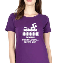 Load image into Gallery viewer, Swimming T-Shirt for Women-Purple-Ektarfa.online
