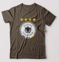 Load image into Gallery viewer, Germany Football T-Shirt for Men-S(38 Inches)-Olive Green-Ektarfa.online
