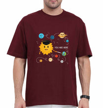 Load image into Gallery viewer, Solar System Oversized T-Shirt for Men-Maroon-Ektarfa.online
