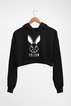 Load image into Gallery viewer, Rabbit Bunny Crop HOODIE FOR WOMEN-Black-Ektarfa.online
