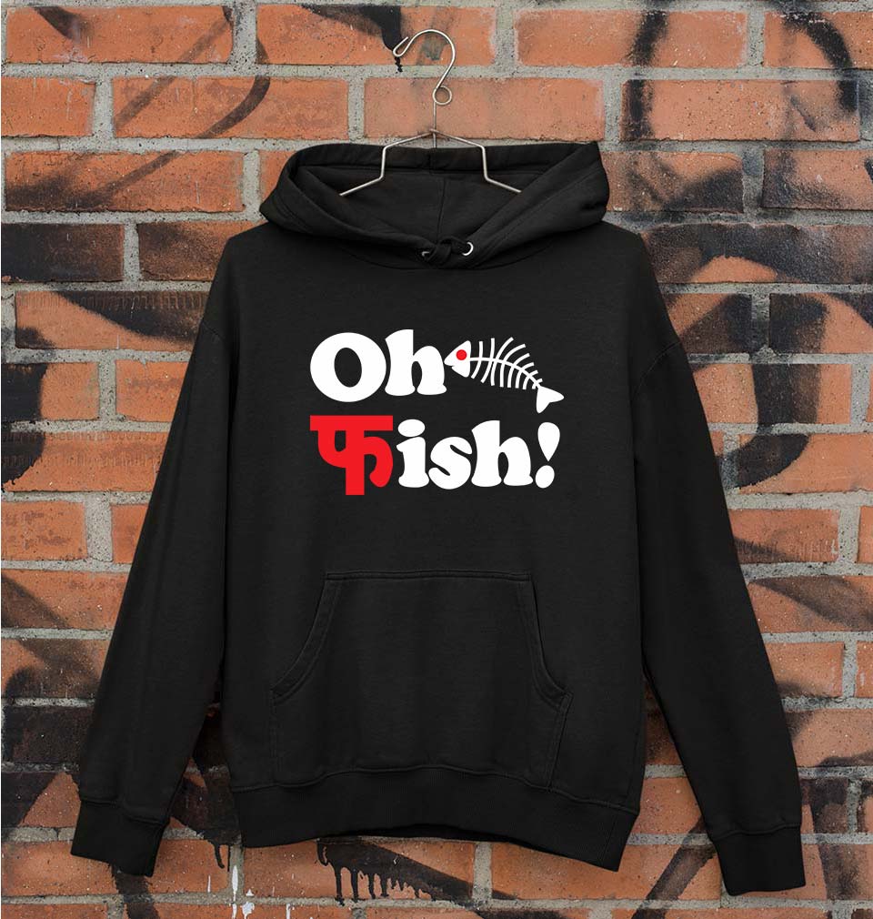 Fish Funny Unisex Hoodie for Men/Women-Black-Ektarfa.online
