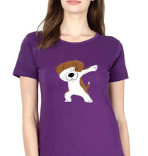 Load image into Gallery viewer, Dab Dog T-Shirt for Women-Purple-Ektarfa.online
