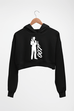 Load image into Gallery viewer, James Bond (007) Crop HOODIE FOR WOMEN-Black-Ektarfa.online
