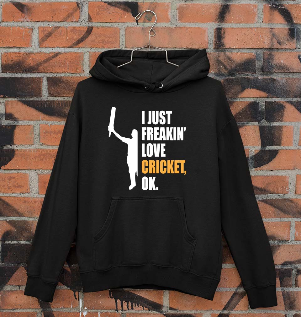 Love Cricket Unisex Hoodie for Men/Women-Black-Ektarfa.online