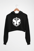 Load image into Gallery viewer, Tomorrowland Crop HOODIE FOR WOMEN-Black-Ektarfa.online
