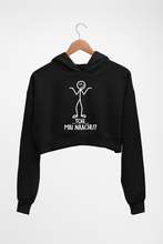 Load image into Gallery viewer, Nachu Funny Crop HOODIE FOR WOMEN-Black-Ektarfa.online
